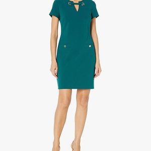 Tommy Hilfiger forest green shift dress